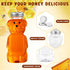 36 8 oz Mifoci Pcs Plastic Honey Bear Cups Clear Honey Container with Screw Top Lid Jar Empty Bear Bottle Shape