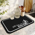 Coffee Bar Mat Rubber Dish Drying Mat, 19.5x12in for Kitchen Counter and Coffee Accessories