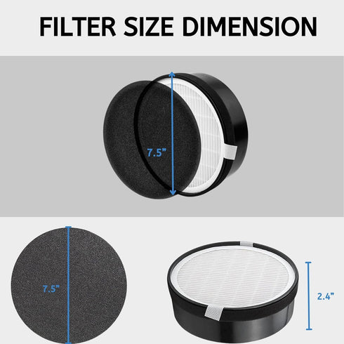 Nispira True HEPA H13 Air Filter Replacement for hOmeLabs Compact Air Purifier HME020248N, 2 Units