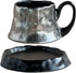 YDDistinct Volcanic Ash Titanium Finish Coffee Mug and Saucer Set (8 oz) |