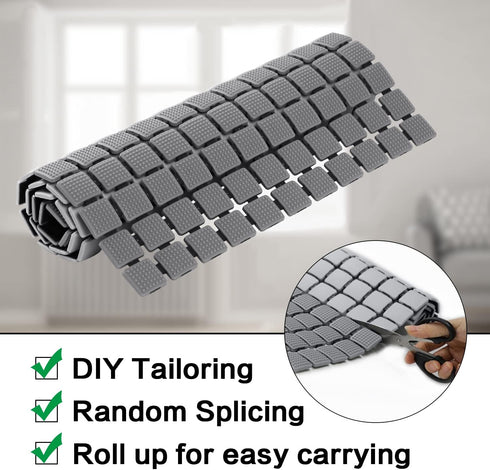 33.4 15.7 Inch BEMISO Non Slip Massage Bathtub Mat,Shower Mat Non Slip x Large Size with Suction Cups and Drain Holes