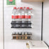 2 Shelf(1 pack Magnetic Spice Rack for Refrigerator Spice Organizer, Strong Magnetic Shelf with Removable Hooks Space