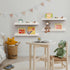 Set 4 Decor(White,60cm) Scalloped Baby Book Shelf,Floating Shelves for Wall of Solid Pine Wood Nursery Bookshelves