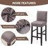 Set 2, FUANGUI Bar Stool Covers of Stretch Removable Bar Stool Seat Covers with Backs Slipcovers, Bar Chair Covers