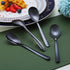Black Demitasse Espresso Spoons, 5.5'' Mini Coffee Spoons, Set of 6 Stainless Steel, Dishwasher Safe