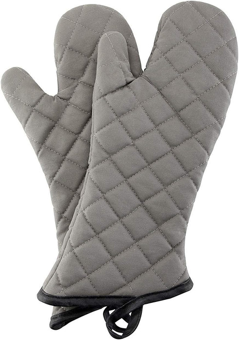 ARCLIBER Oven Mitts 1 Pair, Quilted Terry Cloth Cotton Lining, 16 Inch Heat Resistant Kitchen Gloves