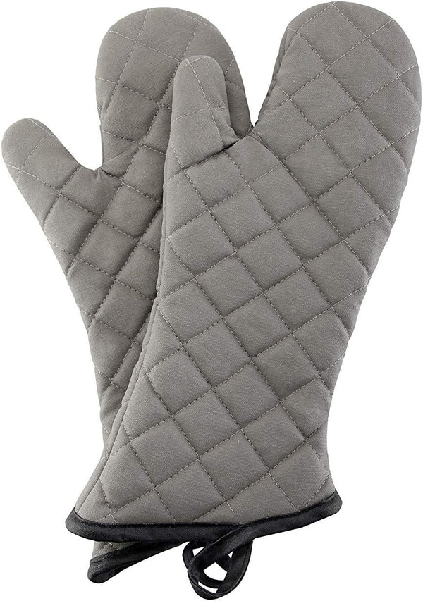 ARCLIBER Oven Mitts 1 Pair, Quilted Terry Cloth Cotton Lining, 16 Inch Heat Resistant Kitchen Gloves