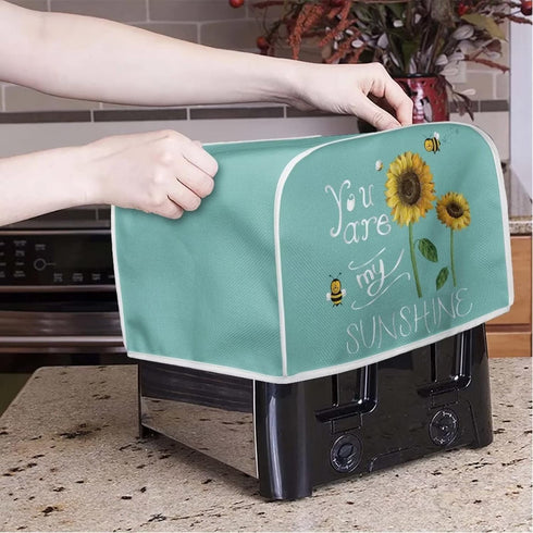 2 Slice Toaster Dust Cover Bread Machine Oven Dustproof Cover Kitchen Bakeware Protector Dustproof Fingerprint Protection for Women Gift(11.4 x 7.9 x 7.5), You Are My Sunshine