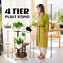 4 AUGOSTA Tier Corner Plant Stand, Tall Metal Wood Plant Shelf Holder for Indoor, Outdoor Display Rack Flower Pot Stand