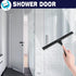 10-Inch Matte Black Shower Squeegee, All-Purpose Stainless Steel for Bathroom, Shower Doors, Mirrors, and Tiles