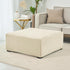 HFCNMY Ottoman Cover,Stretch Velvet Square Ottoman Cover Thick Ottoman Slipcover Square Washable Storage Foot Stool