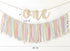 1st Set PapaKit Girls Birthday High Chair Premium Decoration - Pastel Rainbow Ribbon Garland, Crown, One Banner & Cake