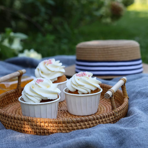 200pcs White Cupcake Liners, Heavy Duty Muffin Baking Cups, Ramekin Holders for Wedding, Birthday, Baby Showers