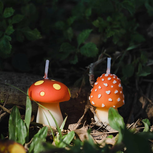 Birthday Mushroom Candles for Party Supplies and Wedding Favor