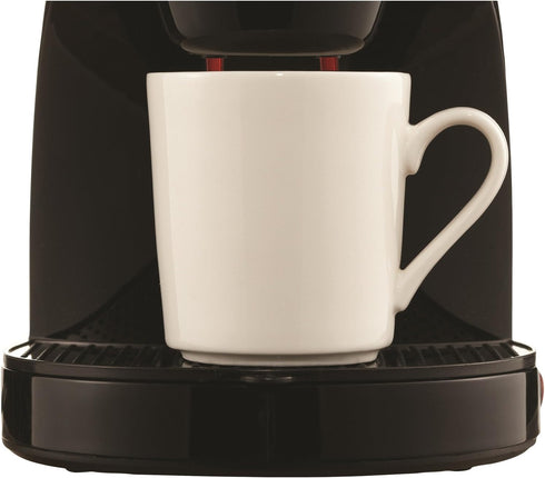 Brentwood TS-112W Coffee Maker with Ceramic Mug, Single Serve, White