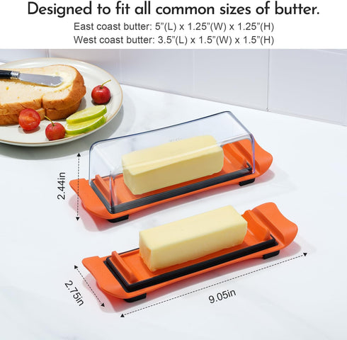 Countertop Butter Dish, IKOCO Airtight Butter Dish with Lid for and Refrigerator, Dishwasher Safe Butter Holder