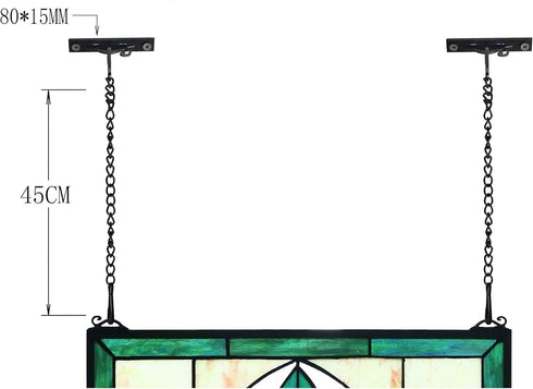 Yolic 45cm Length Hanging Chain for Tiffany Stained Glass Window Panels