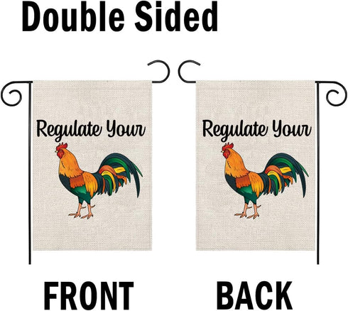 Women's Rights Garden Flag, Regulate Your Cock Porch Flag, Abortion Right Feminist Decor