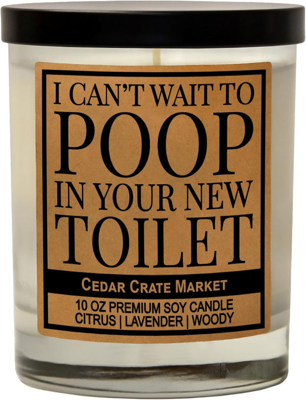 Funny Housewarming Gifts for New Home 2025, Lavender Scented Candles, 100% Soy Wax, Best Presents for Friends, Made in