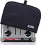 iFedio 4 Slice Toaster Cover with Pockets & Top Handle, Small Appliance Dust Cover, Machine Washable Black