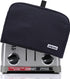 iFedio 4 Slice Toaster Cover with Pockets & Top Handle, Small Appliance Dust Cover, Machine Washable Black