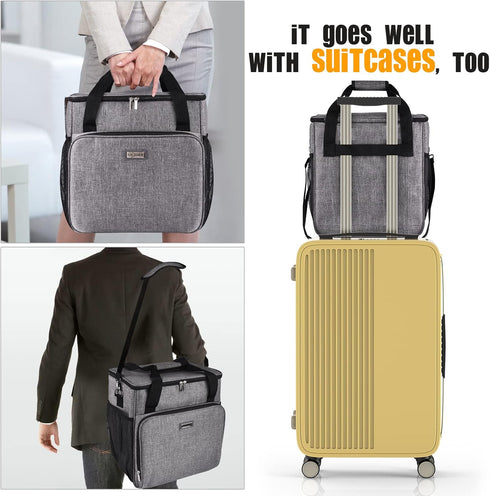 BAGLHER Coffee Maker Storage Bag, Waterproof Travel Organizer Case for Kering Machines, Grey