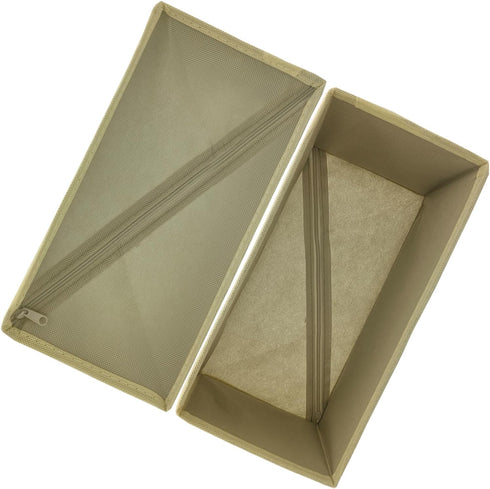 Drawer Organizer for Clothes, Set of 3 Storage Boxes, Sock and Underwear Organizer Dividers for Closet Dresser Drawers