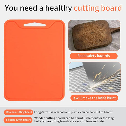 KINGTAIXIN 11.8''x 8.6'',BPA Flexible Silicone Cutting Boards For Kitchen Free Silicone Cutting Board Kitchen Mat