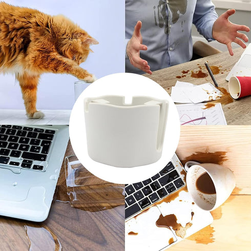FINTHECH Desk Cup Holder, Suction Cup Holder for Smooth Surfaces, Bathroom Cup Holders, Nightstands, Bar Countertop,