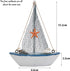 BUYGO Sailboat 4-Piece Set O Mini Model Decoration - Wooden Miniature Sailing Boat Home Decor