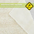 Washable Bath Mats White Rugs for Bathroom - Chenille Anti-Skidding Quick Dry Kitchen Mats, 20" W x 32" L