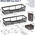 Shower Caddy Adhesive Shower Organizer Bathroom Shower Shelves, Wall Shelf for Inside Shower Storage with Soap Dish&16 Hooks, Rustproof Stainless Steel No Drilling Rack Home Decor 2 Pack Large by NESOMI