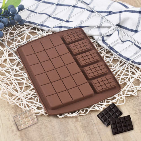 Newk Silicone Break Apart Chocolate Molds, Candy and Energy Bar Molds, Pack of 6
