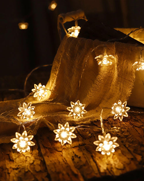 59 100 JOLYMOLY Ft LED Flower Fairy Lights with Remote Timer, Plug in Connectable Twinkle Lights with Soft Flowers