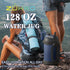 Zukro 1 Gallon Water Jug, 128 oz Large Stainless Steel Sport Water Bottle, Triple Wall Insulated, Leak Proof, Cyan