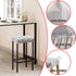 Lussenwert Set 2, 9 Stool Covers Rectangular of Stretch Printed Vanity Stool Covers Washable Saddle Bar Stool Slipcover