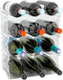 Water Bottle Organizer for Cabinet, 4 Pack Clear Plastic Storage Rack for Pantry Kitchen Countertop