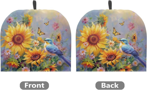 Sunflower Bird Kettle Dust Cover Teapots Dust Cover Insulated Breakfast Pot Cover Kitchen Tea Cosy Tea Cozies with Cotton Keep Warm for Dining Room Coffee Table Desktop Decoration