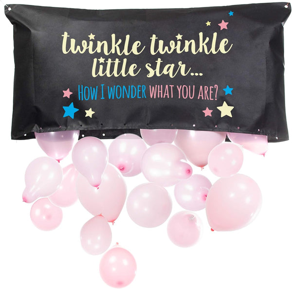 Gender Reveal Balloon Drop Bag, Twinkle, Twinkle Little Star