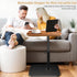 90 360 Small End Table Adjustable Height, Flip-Over Panel Side Table for Small Spaces Swivel TV Tray Couch Tables That
