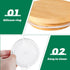 Blushtier 45 Pack Set 9 24 12 Yogurt Jar Lids Silicone, Plastic & Bamboo Lids with Labels & White Pen Reusable