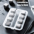 DERGUAM 8 Packs Fast-Cooling 304 Stainless Steel Ice Cubes, Whiskey Stones with Wine Opener, Nonslip Ice Tong & Tray