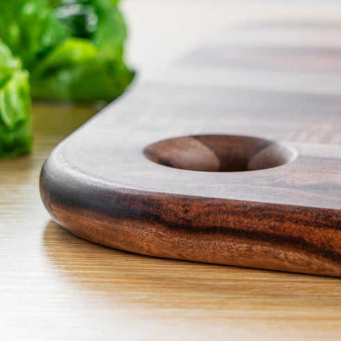 JAMES.F Acacia Wooden Cutting Boards for Kitchen, Thick Wood Serving Boards with Hang Hole for Meat or Vegetables