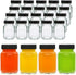 QAPPDA 2oz Mason Jars Set of 48,Glass Spice Jars with Black Lids,Small Mason