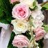 Artificial Flowers 25pcs Purple Foam Fake Roses with Stems for DIY Wedding Bouquets, White Bridal Shower Centerpieces,