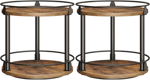 YATINEY Spice Rack, Set of 2 Lazy Susan Organizer, 2-Tier Turntable Organizer,