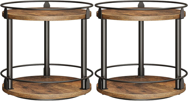 YATINEY Spice Rack, Set of 2 Lazy Susan Organizer, 2-Tier Turntable Organizer,