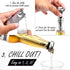 Beer Chiller Sticks Set for Bottles | 2 Stainless Steel Cooling Chillers for Chubby Bottles | Christmas Gift Accessories