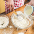 Danish Dough Whisk Bread Mixer, 2 Pack Premium Stainless Steel Dutch Whisk with Dough Scraper for Baking