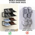 1 Pack, 25.9 Inch 6 Wall Mounted Shoe Organizer Wall Mounted Shoe Rack Holds Pairs, Space Saving Metal Wall Shoe Rack